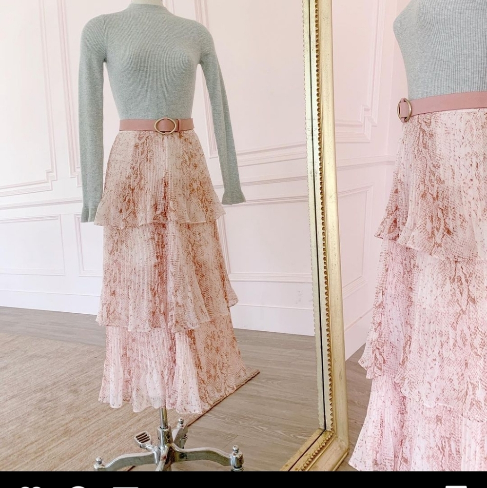 Rachel Parcell Ruffle chiffon skirt